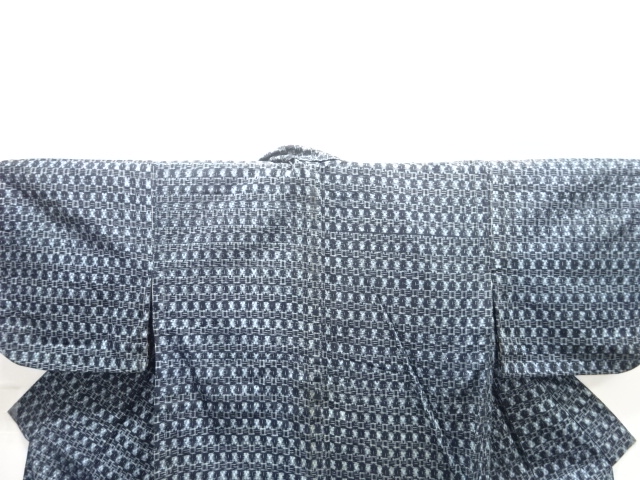  アンティーク　木綿本場久留米絣　抽象模様着物